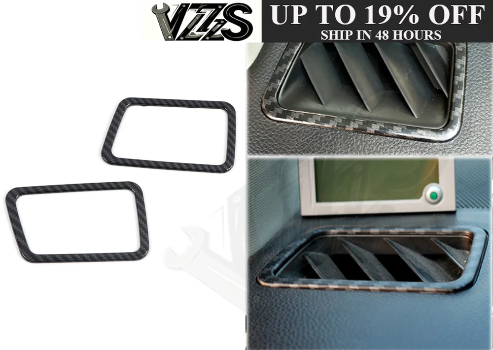 For Subaru WRX/ WRX STi/ Levorg 2014-2021 Car Accessories ABS Carbon Front Air Condition Vent Outlet Cover Trim 2pcs