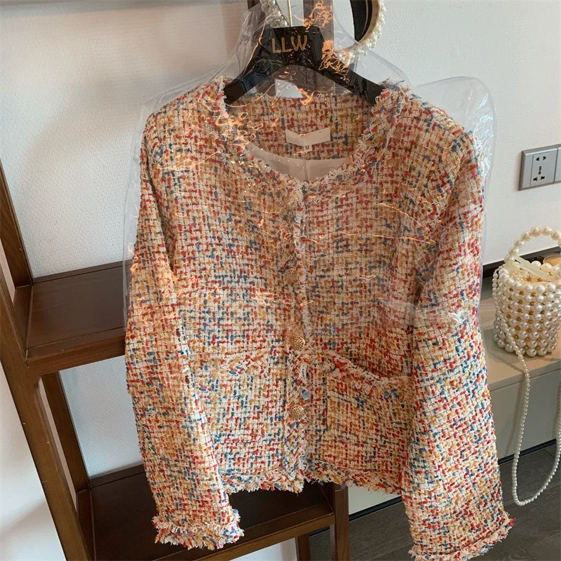 2023 Tweed Jacket Spring / Autumn /Winter Women's Cassic Ladies High Quality New Arrival Coat