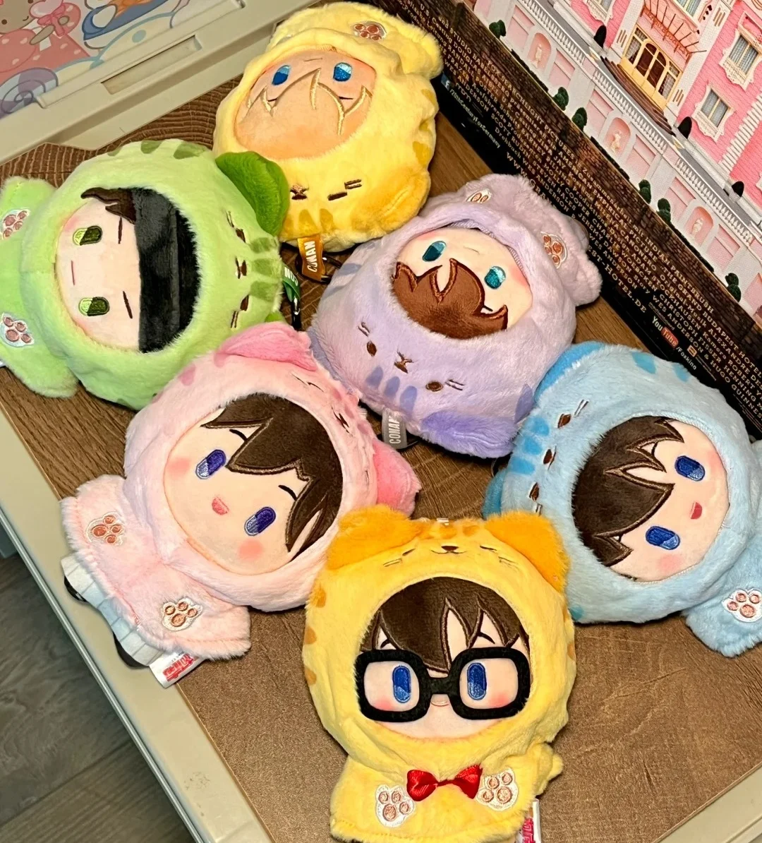 Genuino Detective Conan Cat Cape Series Blind Box Toys Bento Pendant Anime Figure Collection Modello Personalizzato Kawaii Regalo Giocattoli ﻿