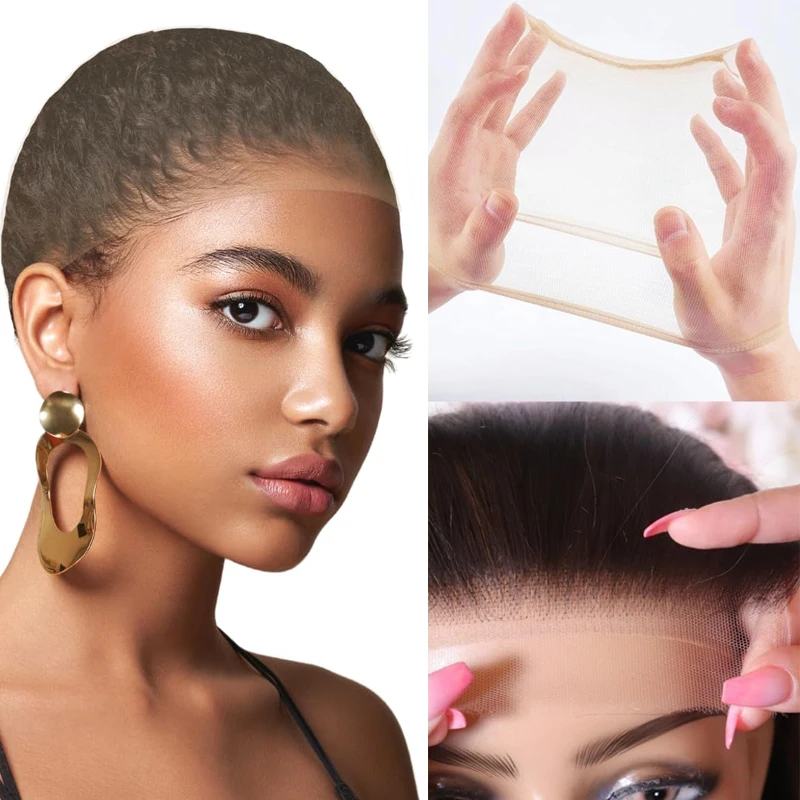 

6Packs/12pcsHD Wig Cap for Lace Front Wig Invisible Stocking Caps Stretchy Nylon Wig Cap for Women Invisible Ultra-thin Bald Cap