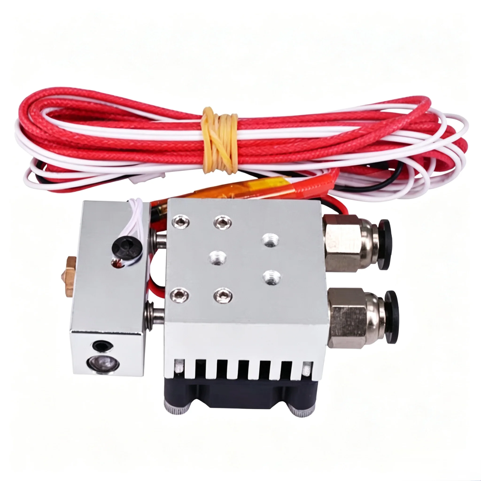 1.75mm Filament 2-in-1-out Hotend Kit, 3D Printer High Precision Bi-Color Gradient Print Head Parts