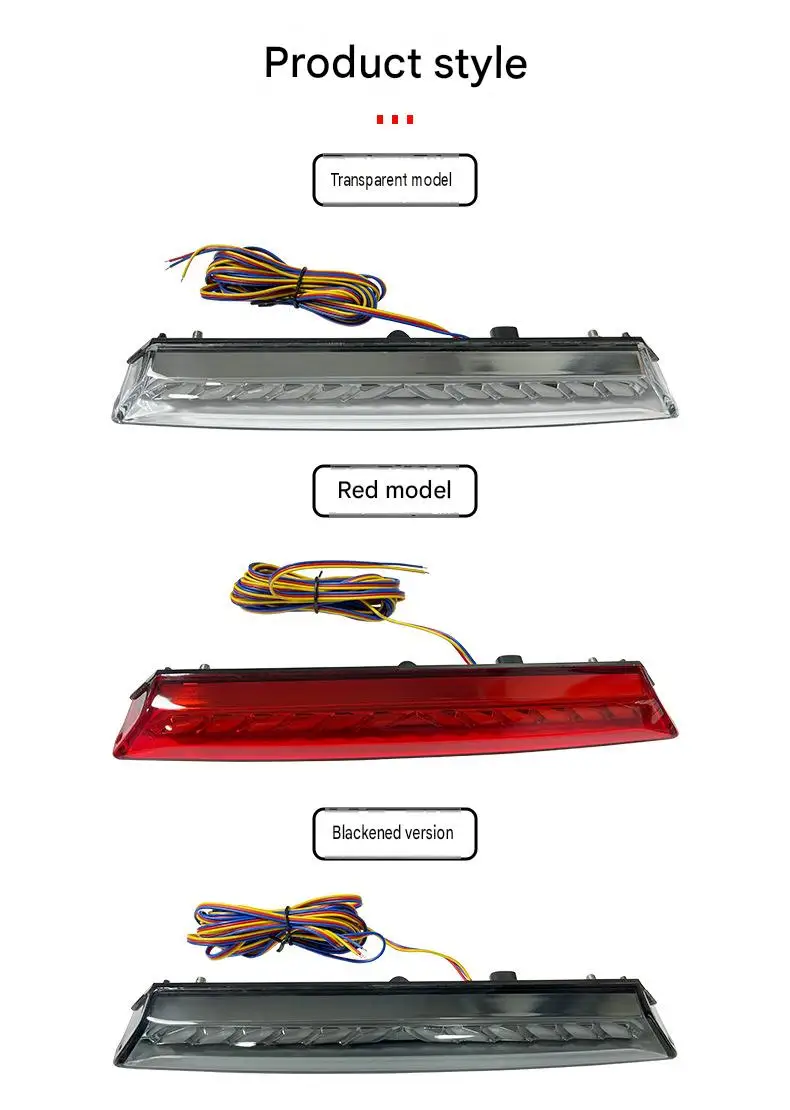 High Mount Brake Light for Toyota VOXY NOAH 90 Series ABS Smoked Clear Red Options Rear Spoiler Stop Lamp Exterior Accessories