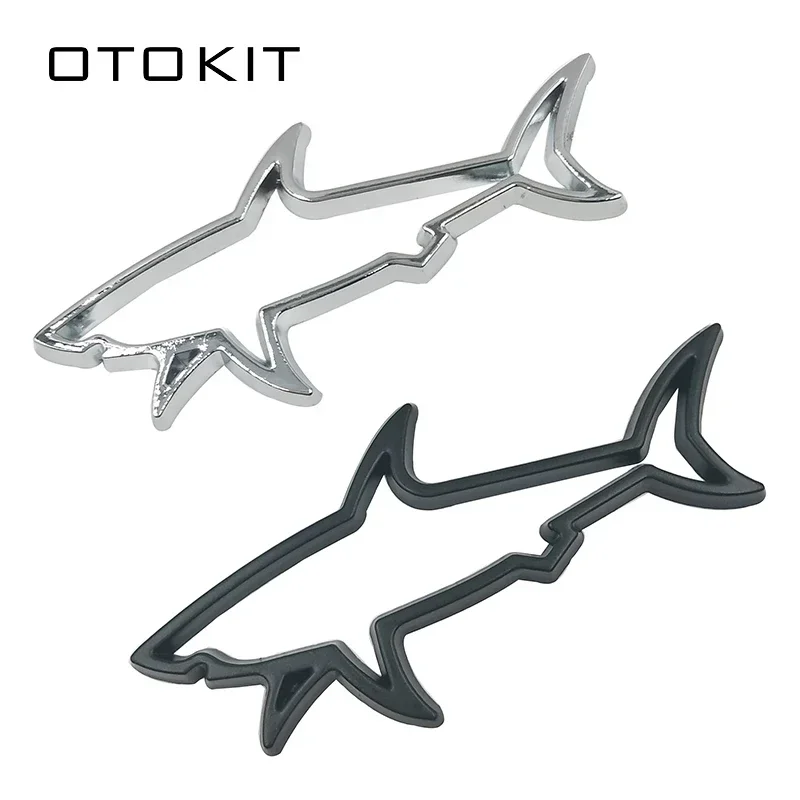 

3D Metal Car Styling Sticker Hollow Fish Shark Emblem Badge Decals Automobiles Motorcycle Computer Fuel Cap Accessories