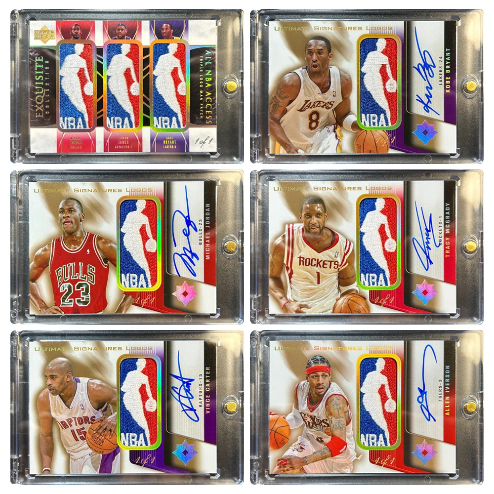 

PANINI DIY домашний Kobe McGrady Iverson Carter Jordan logoman патч подпись коллекционная открытка кирпич баскетбол подарок на праздник