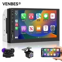 VENBES Carplay Android Auto 2 DIN Radio de coche 7 ""MirrorLink Bluetooth5.0 FM con reproductor Multimedia de navegación