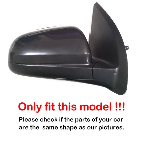 Imagen 2 del producto Para Chevrolet Lova Aveo 2007-2010 pegatina de coche cubierta de espejo retrovisor tapa de ala puerta Exterior vista trasera embellecedor de carcasa ABS de carbono