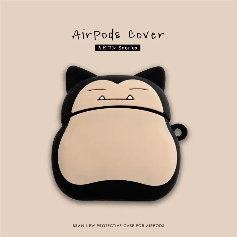 Pokemon Ball Snorlax For Airpods Pro 2 Case,3D Anime Earphone Silicone Cover For Airpods 5 4 3 2 1 Case Funda