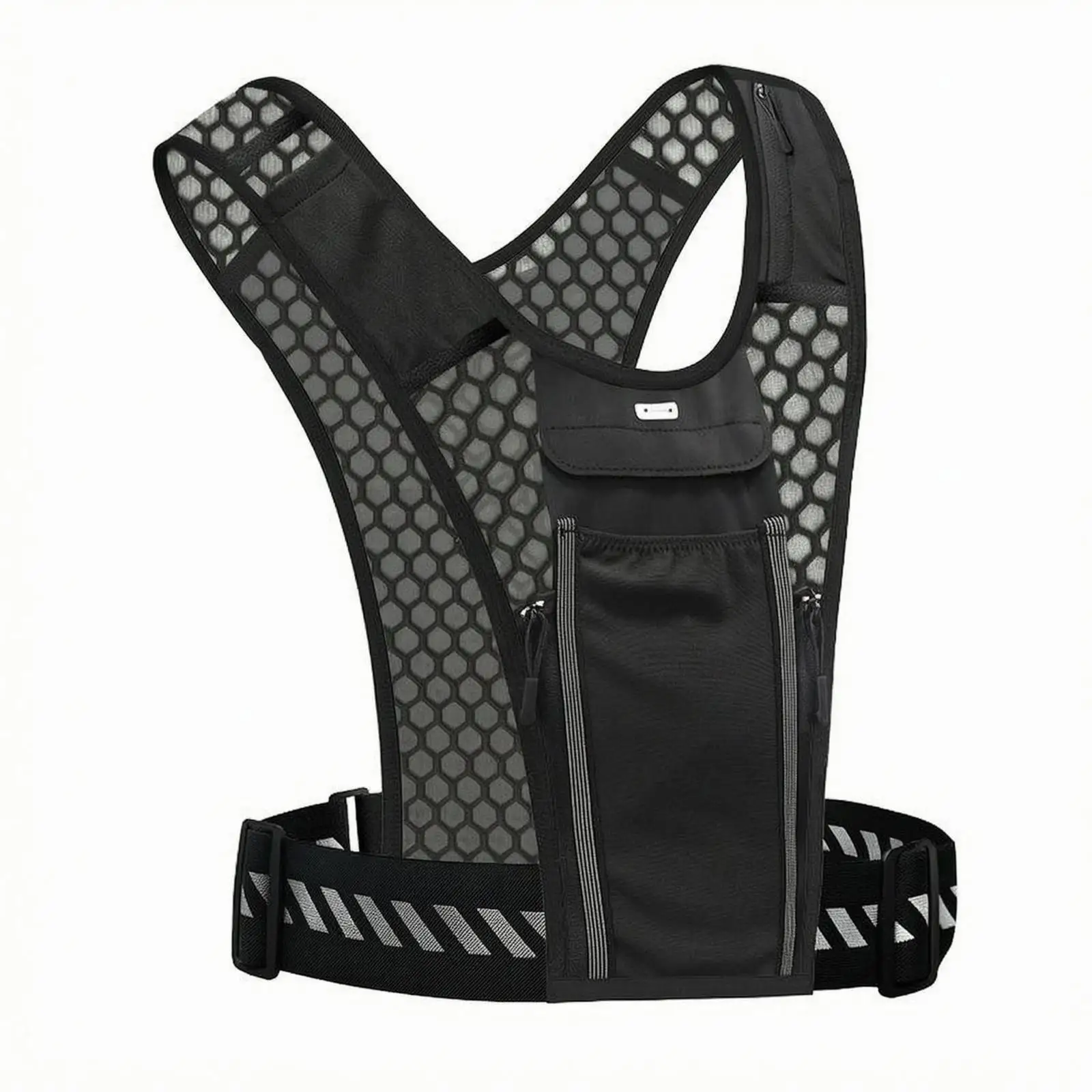 Running Vest Hydration Pack with Waist Strap Reflective Detail for Trail Running Biking and Jogging