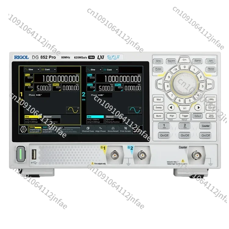 

rigo DG821Pro/DG822Pro/DG852Pro- 25/25/50MHz AFG Generator 1/2/2 Channel 7" TFT color touch screen