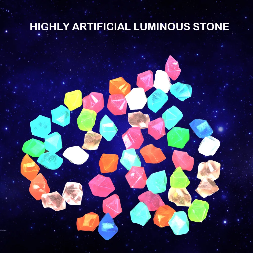 About 200-300 pieces/pack Luminous Stone Garden Decoration Glowing Pebbles Gravel about 180g/pack Artificial Cobblestone 14mm #1