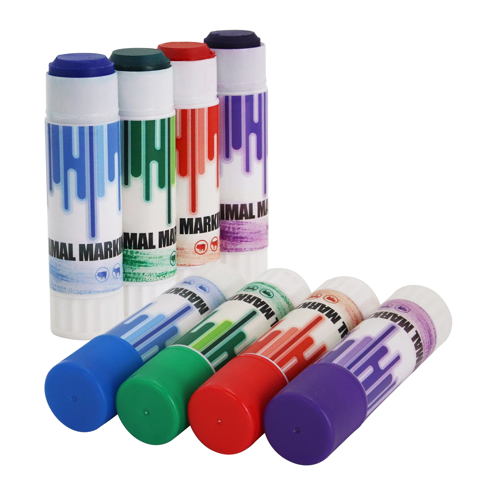 1PC Cattle Marking Crayon Livestock Marking Crayon Safe High Purity Paraffin-Based Livestock Skin Marking Paint Pen For Duck Pig