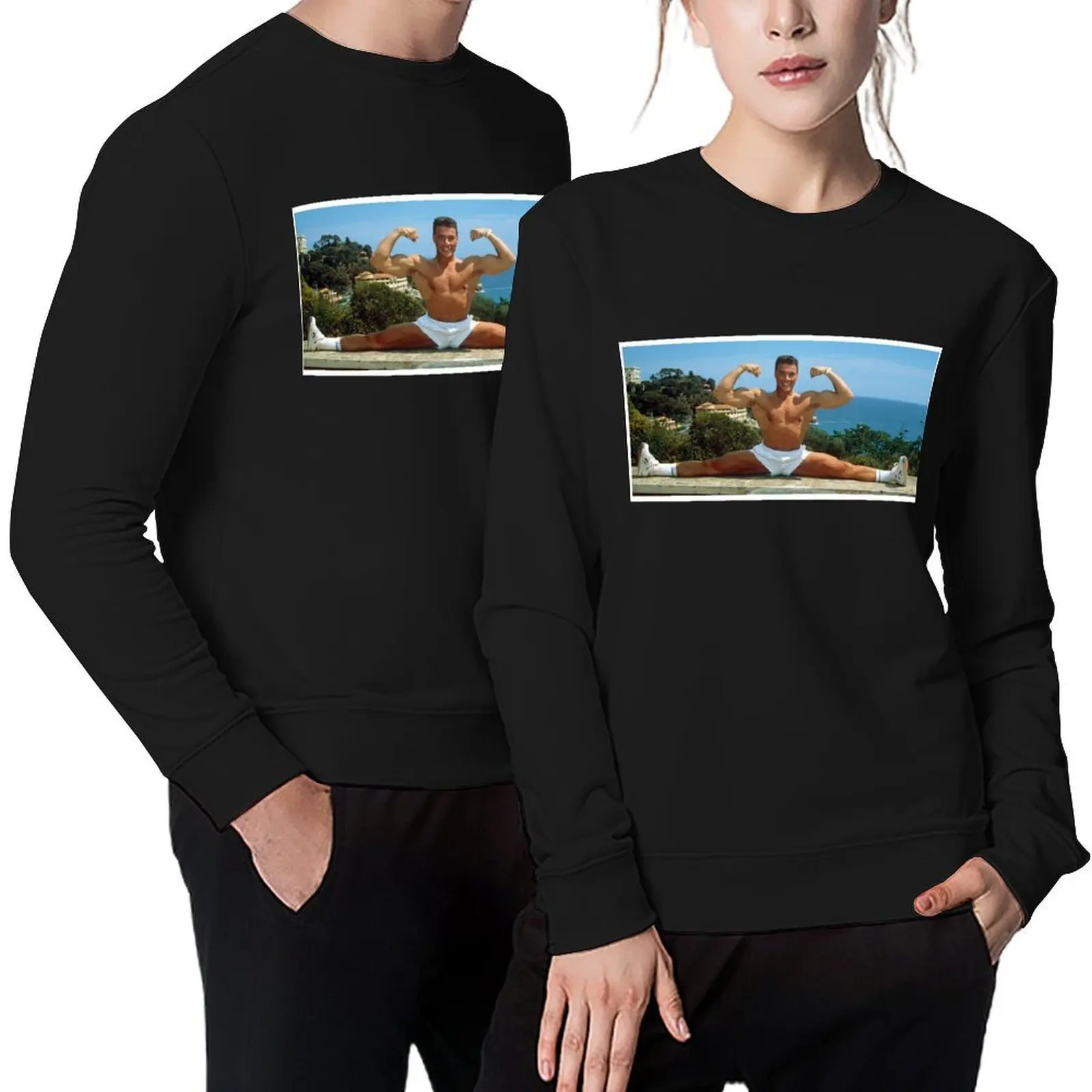 

Jean Claude Van Damme Splits Pullover mens clothing winter clothes tracksuit men men wear aesthetic sweatshirts