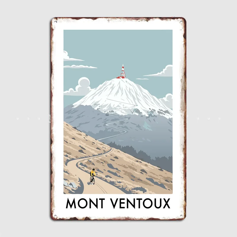 Mont Ventoux Cycling - Climb the Mountain, Quiet the Mind Poster Custom Sign Bar Indoor Wall Posters Room Decoration Home Decor