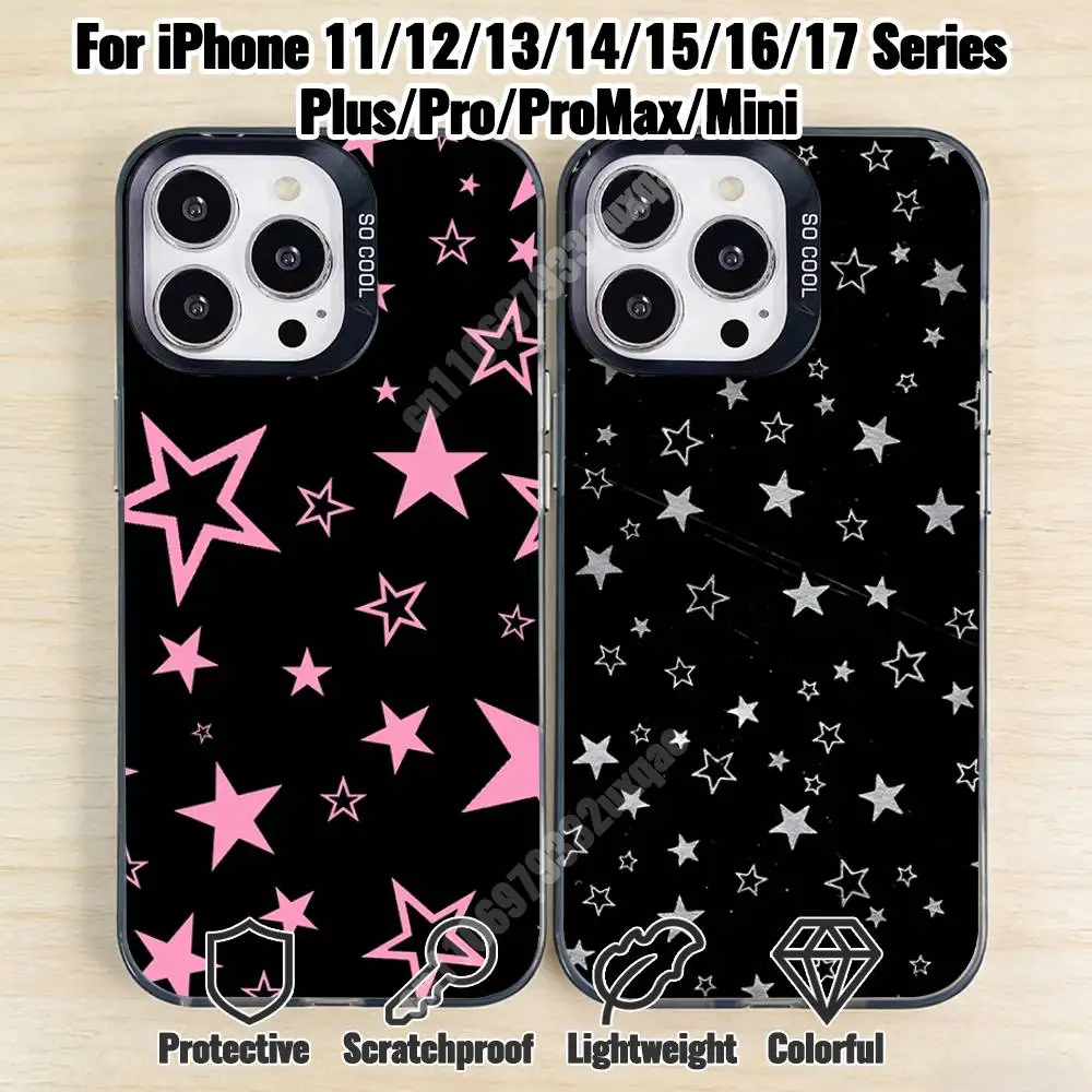 

Beautiful Star Sky Pattern Phone Case for iPhone 17 16 Pro Plus 15 14 13 Max Mini 12 11 X XS Air Shield Bumper