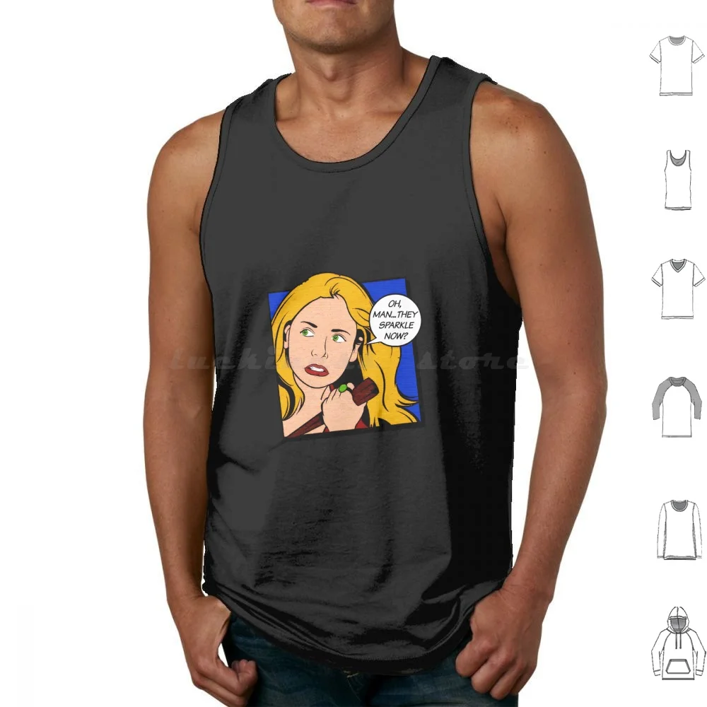 Pop Art T-Tank Tops Vest Sleeveless Buffy The Vampire The Bronze Bronze Buffy Vampire