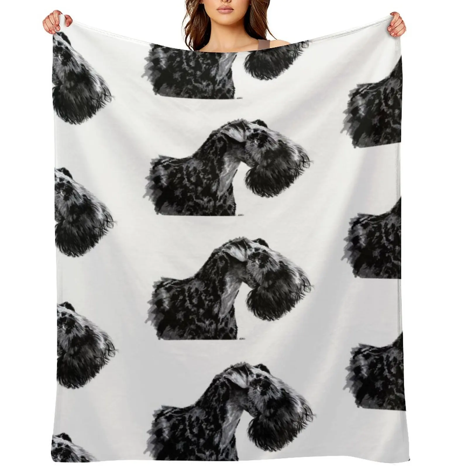 

Kerry Blue Terrier Throw Blanket Thermals For Travel Plaid for babies Decoratives Blankets