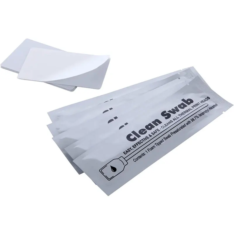 ACL001 Card Printer Cleaning Kit For Evolis Zenius ZeniusID Primacy PrimacyID Printers 5 Adhesive Cards 5 Cleaning Swabs