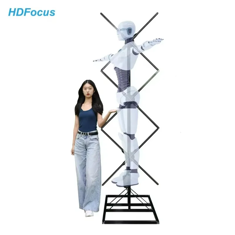 

100Cm Ologramma 3D Other Advertising Equipment Splicing Led Fan Video Wall Hologram Projector 3D Hologram Fan