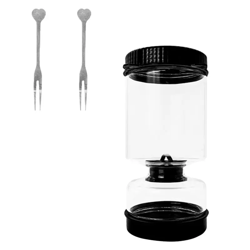 

AEE2-34 Ounce Filtered Picklejar With Flip-Top Lid And Two Small Forks - Glass Pickle Container With Leak-Proof Seal