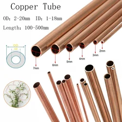 1pcs copper pipe, outer diameter 2~20mm inner diameter 1~18mm, length 100~500mm, hollow pipe is  for DIY handicraft industry