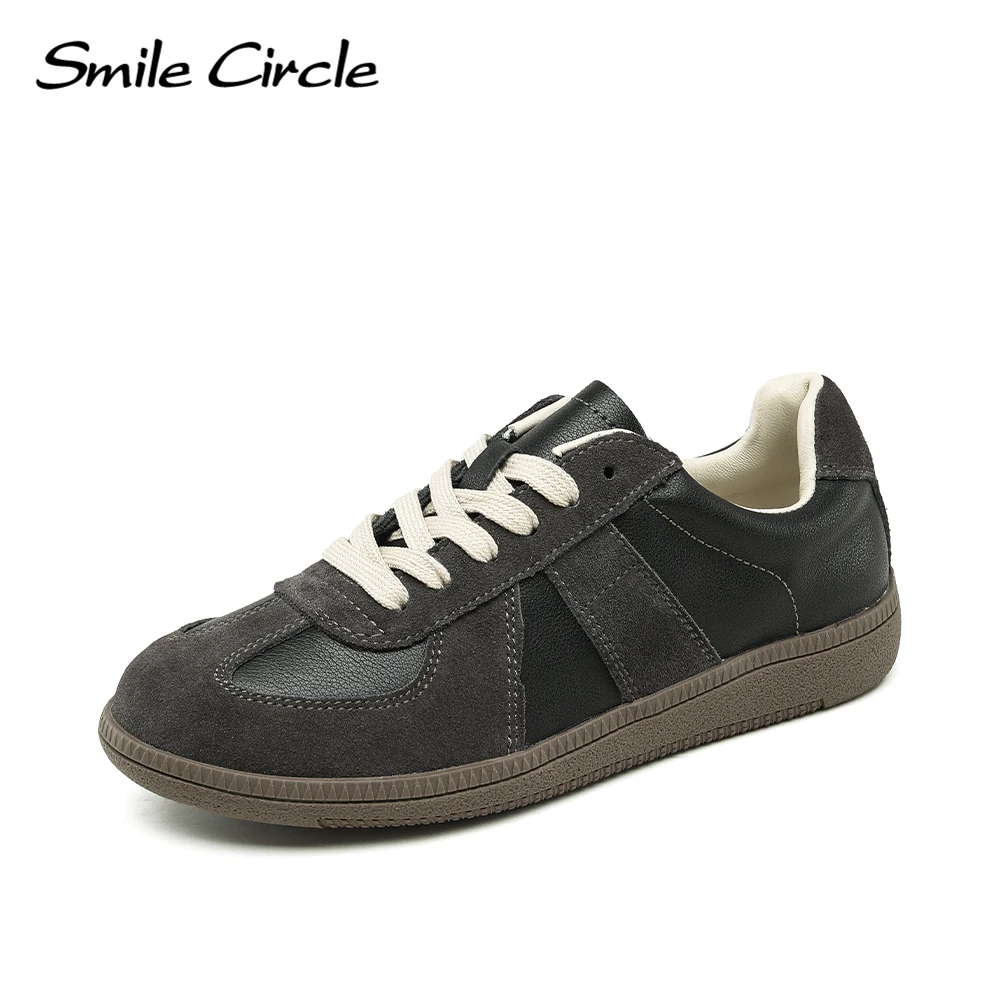 Smile Circle Margiela MM6 Replica Sneakers Women/Men Shoes Genuine Leather Lace up Trainers Ladies Flat Shoes For Men