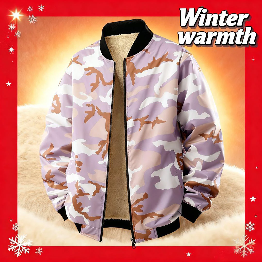 

Мужская камуфляжная бейсбольная куртка, мужская флисовая куртка с воротником-стойкой, ветрозащитная зимняя уличная куртка из овечьего флиса, уличная куртка