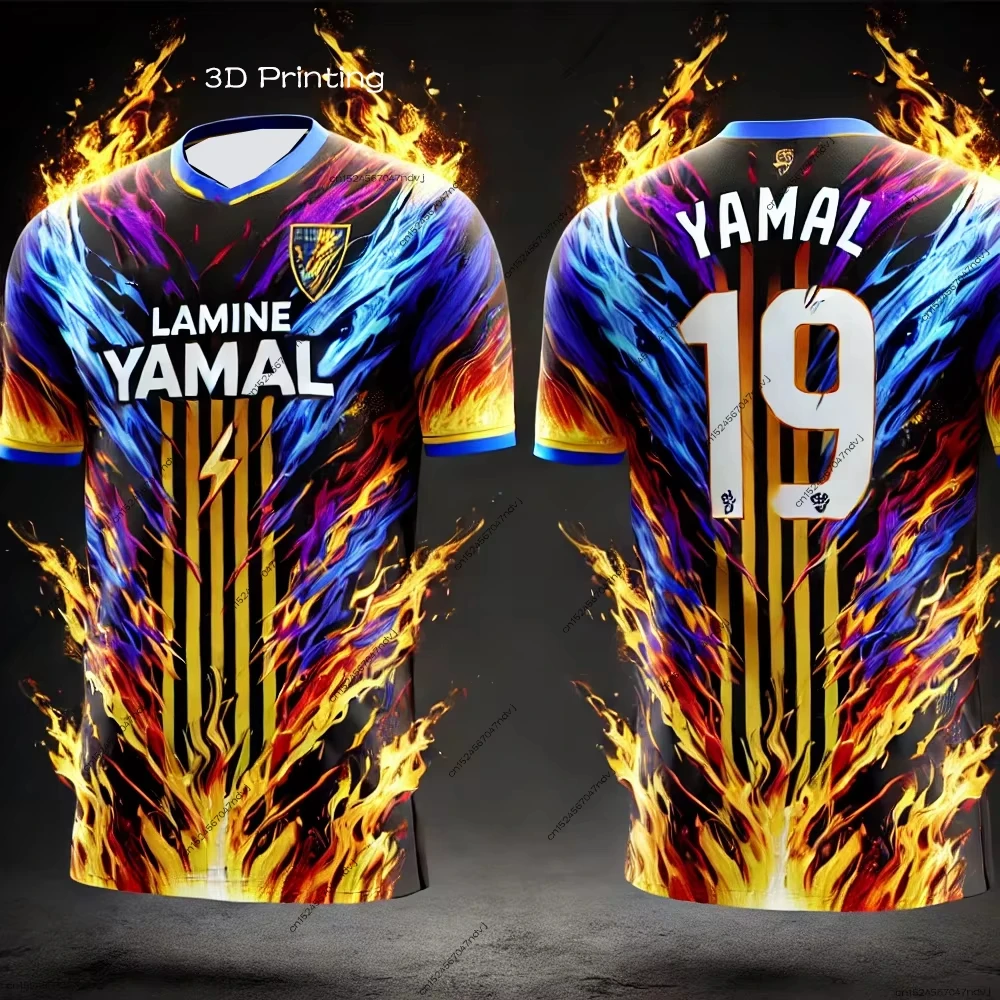 2025 New Spanish Football Adult Men's/Women Graffiti Street T-shirt Yamal No.19 Football Jersey Kids Football Jersey Special Kit