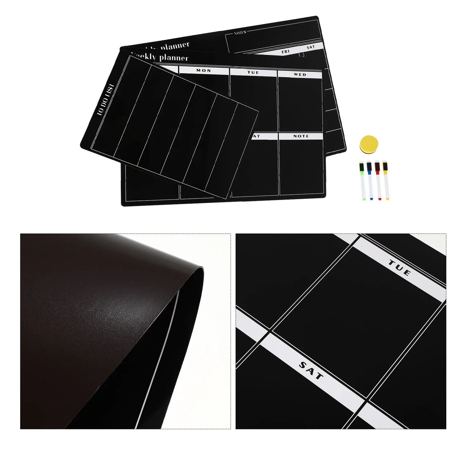 1 مجموعة لوحات الخطة المغناطيسية الصغيرة مخطط الثلاجة ملاحظات المنزلية قابلة لإعادة الاستخدام محو لوحات مكتب المدرسة مخطط ديكور المنزل