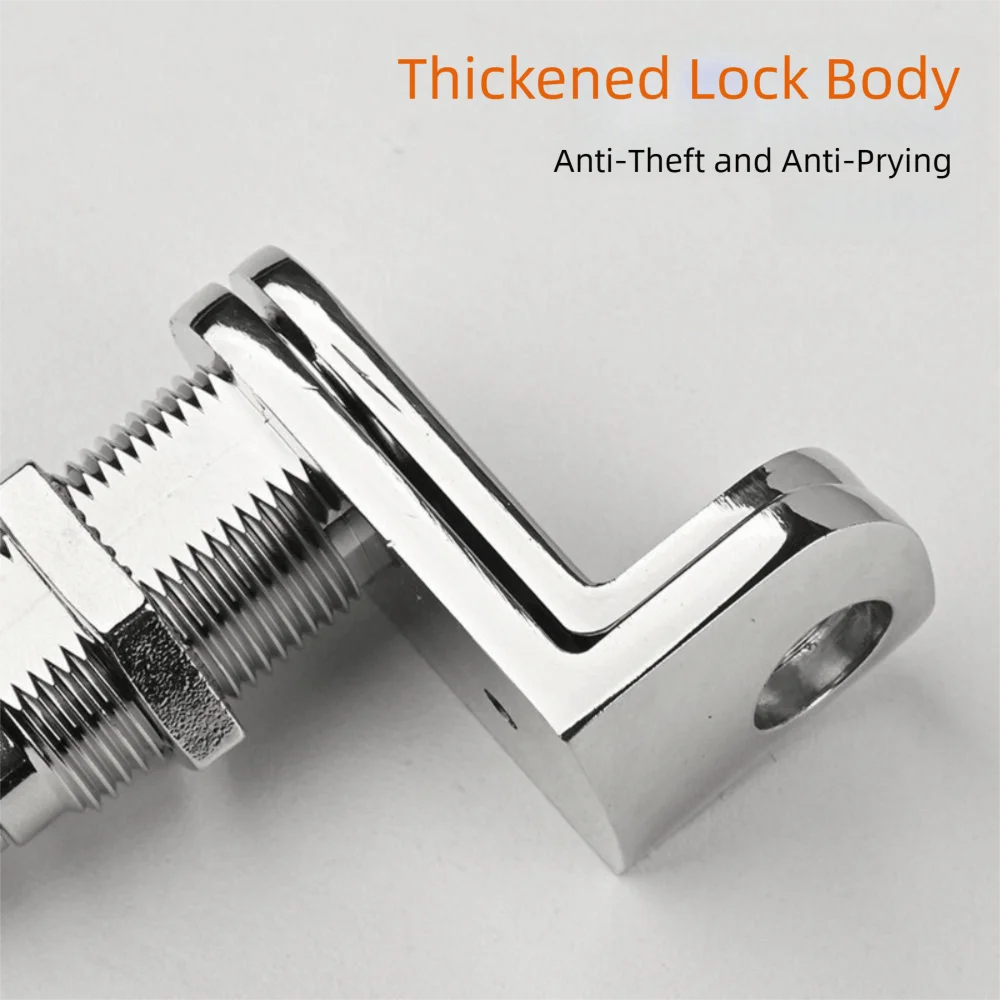 Zinc Alloy Construction Cabinet Door Padlock Matte Silver Finish Rotary Tongue Mechanism Rotary Tongue Lock Security Lock