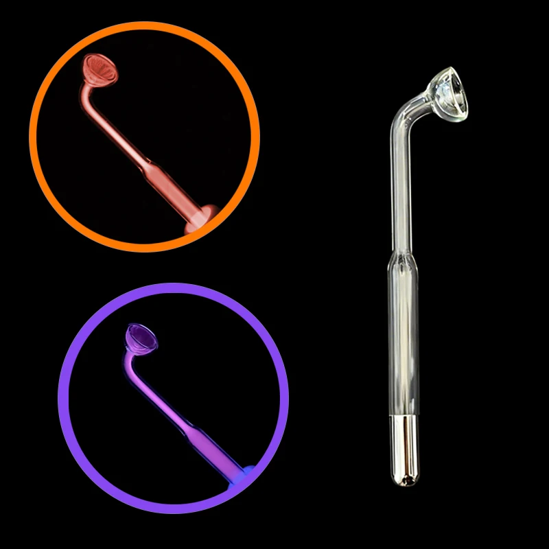 High Frequency Facial Machine Electrotherapy Wand Glass Neon + Argon Wands Remove Wrinkles Inflammation Acne Skin Care