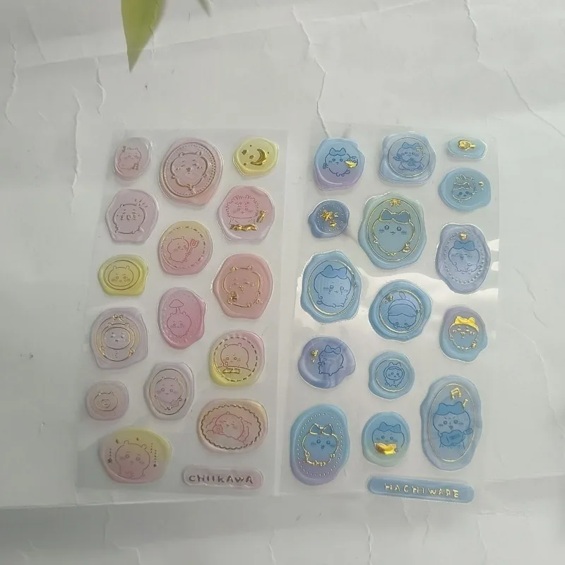 

Аниме-стикеры Chiikawa Hachiware Usagi, японские оригинальные наклейки с огненными печатями, новый стиль, креативные, милые, подарок на день рождения, симпатичные, красивые.