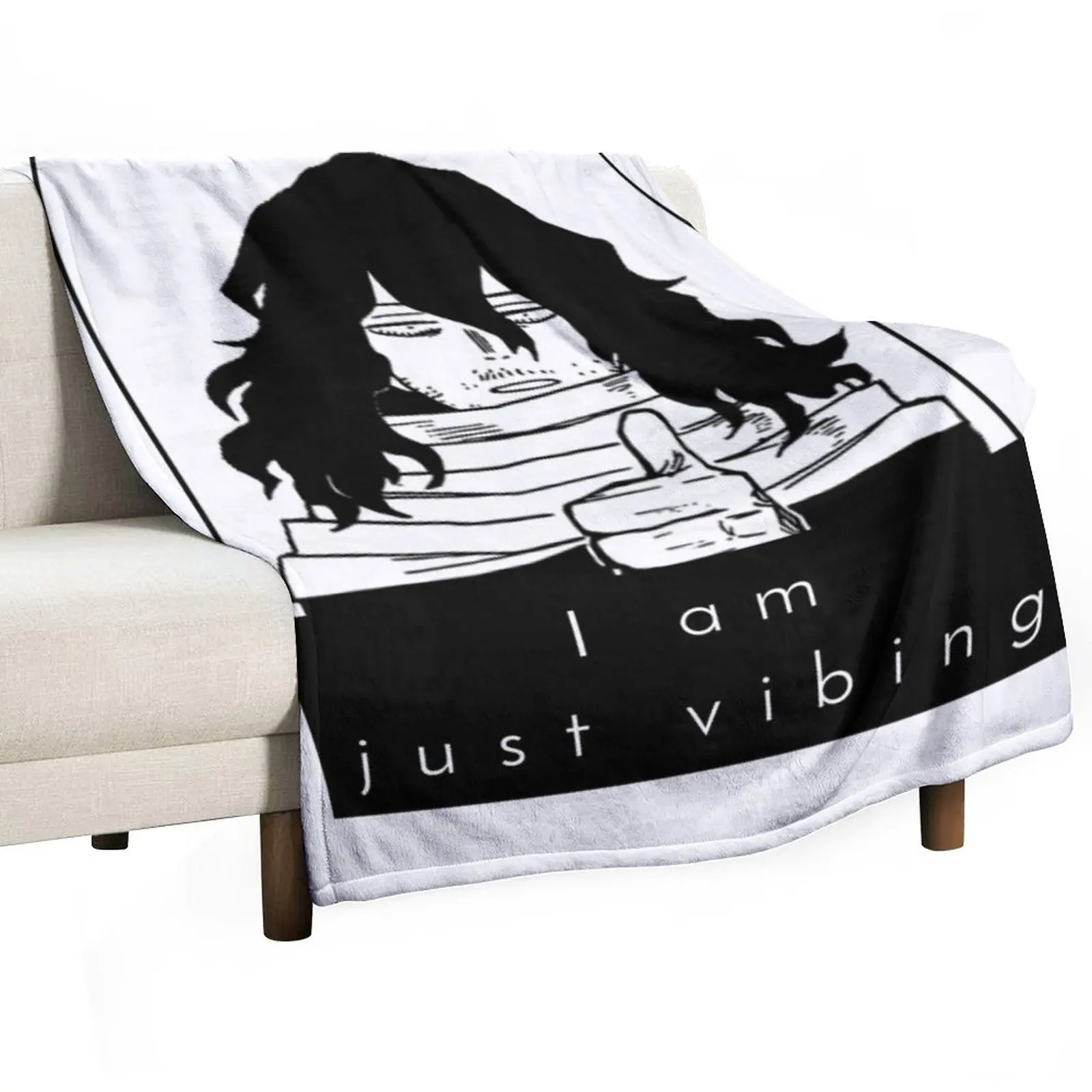 

aizawa i am. just vibing Throw Blanket Hairy Multi-Purpose Soft Plush Plaid blankets and throws Blankets