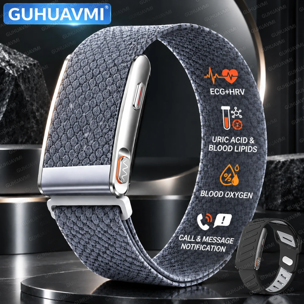New ECG+HRV Health Screenless Smart Bracelet Accurate Blood Pressure Heart Rate Blood Fat Uric cid Fitness Tracker Smart Watch