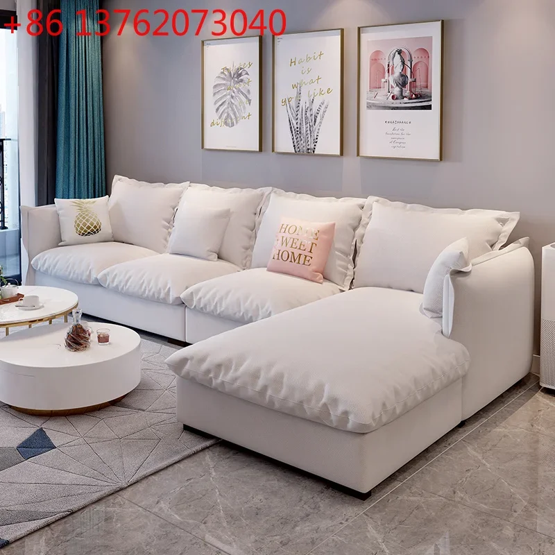 Italian White Living Room Sofas Puff Minimalist Soft Modern Living Room Sofas Lounge Nordic Divano 2 Posti Furniture For Home