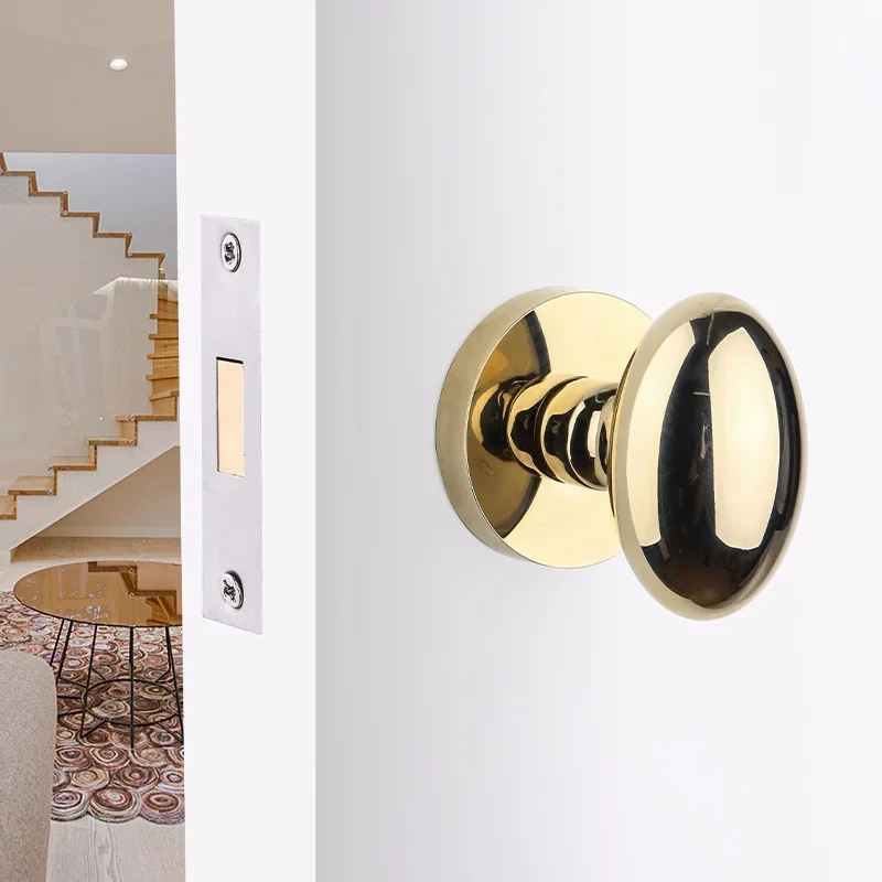 

Американский золотой невидимый дверной замок, интерьерный скрытый дверной замок, европейский антикварный односторонний замок, черная сферическая дверная ручка