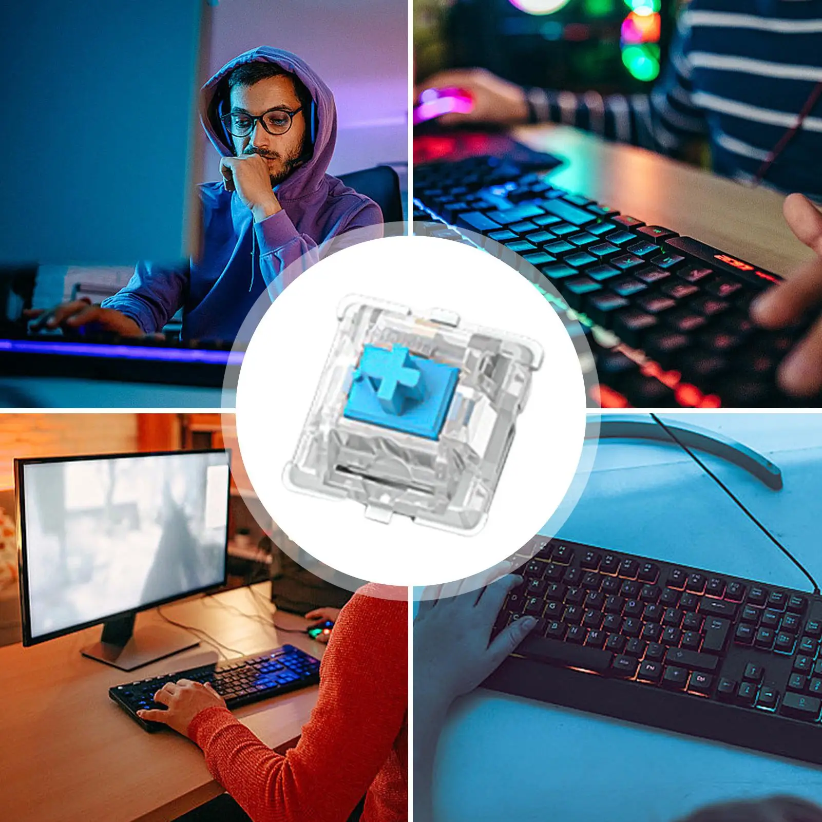 For Backlit Mechanical Keyboard Switches Mechanical Keyboard Replacement Axis Clicky Linear Tactile Silent Cross Shaft Switches