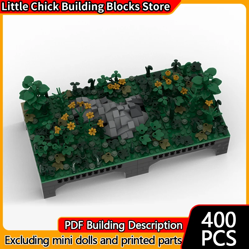 City Street View Model MOC Building Bricks Natural Ecological Scenes Modular Technology Gifts Holiday Assemble Children Toy Suit