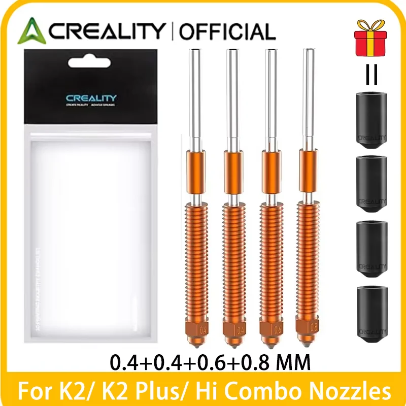 

Набор из 8 быстросменных сопел Creality K2 Plus/K2 3D Printer Accessory "Unicorn" K2P, цельнометаллическая конструкция, простая сборка