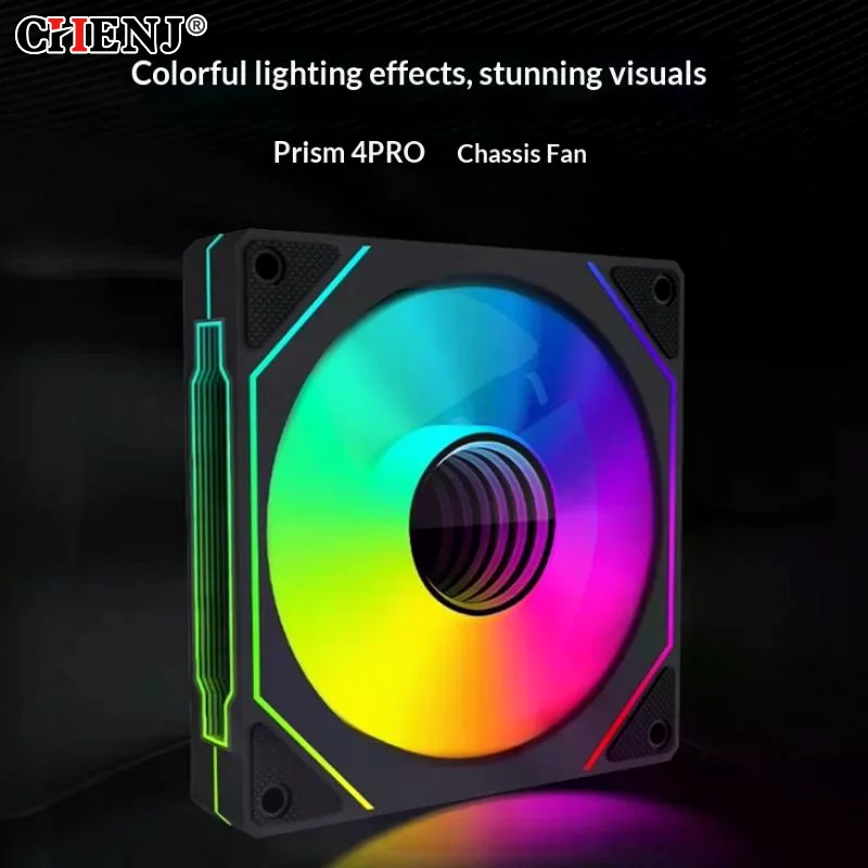 12cm ARGB 4 Pin Computer Case Fan Quiet Cooling 12V Large Air Volume 800-1600RPM For Desktop Gaming PC Build