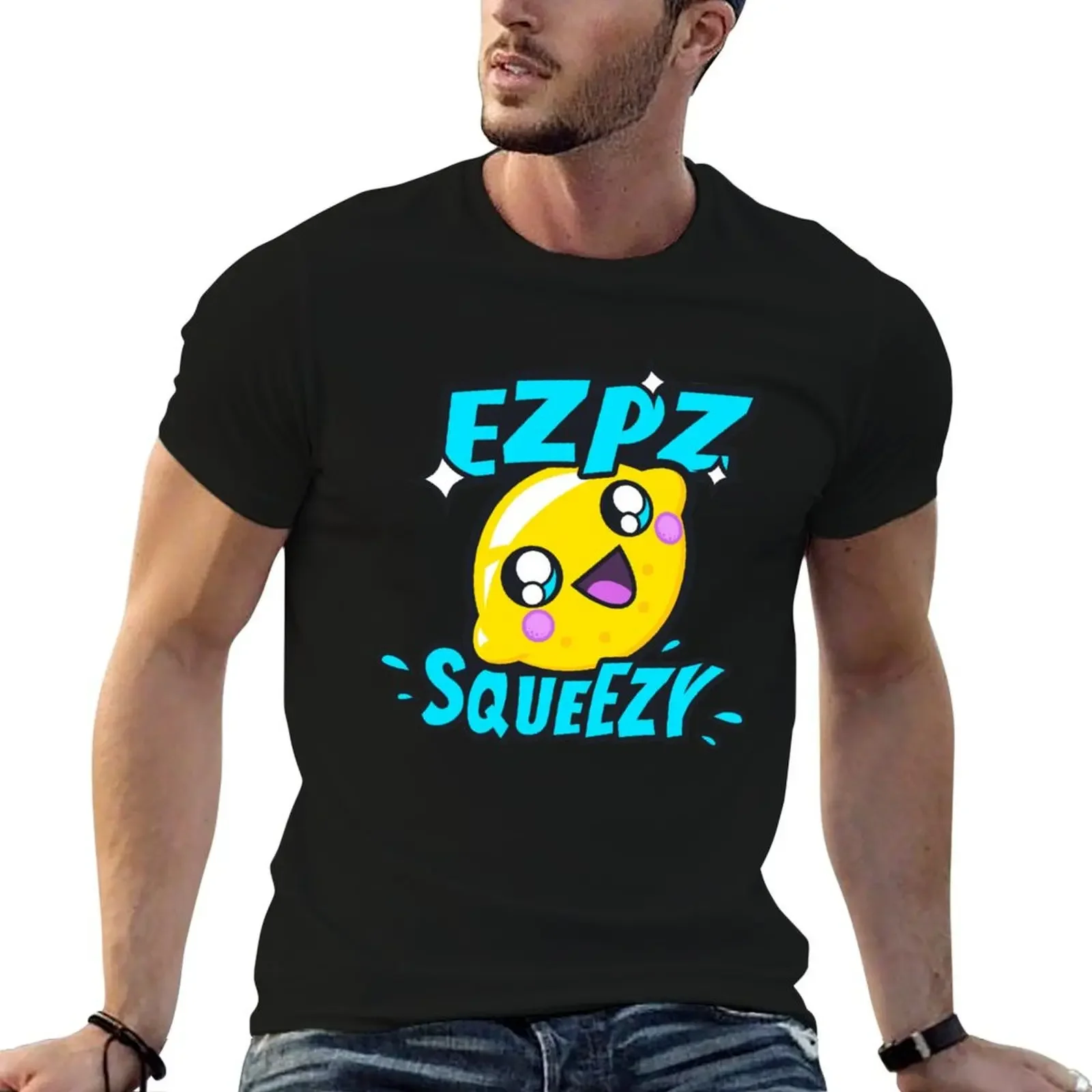 Ezpz Lemon Squeezy v2 T-Shirt Blouse anime t shirts designer shirts graphic shirts plain black t men