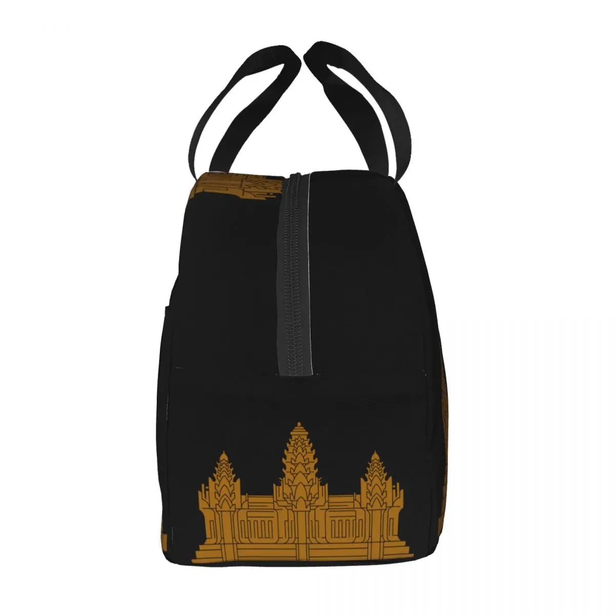 Fiambrera con estampado de Angkor Wat Khmer, bolsa de almuerzo con bandera camboyana, enfriador portátil Unisex, caja de almuerzo aislada, caja Bento de comida