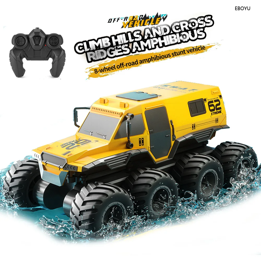 

JJRC Q137 Amphibious Off Road Climbing RC Car 1:16 Water & Land 8WD Remote Control Racing Car All Terrain Waterproof Car Toy RTR