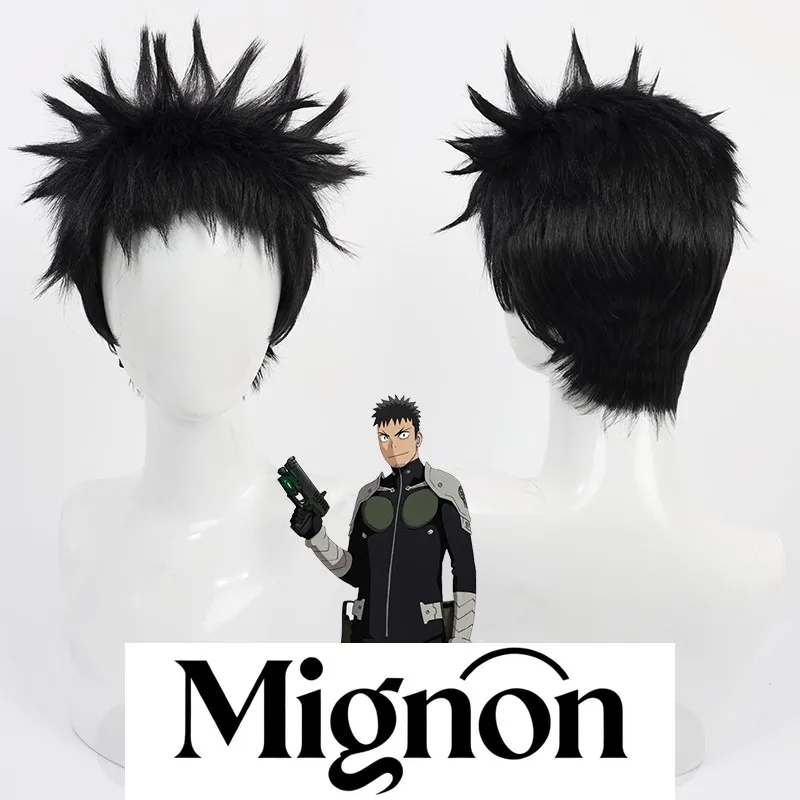 

Mignon Kaiju No. 8 Hibino Kafka cosplay wig black short teased top