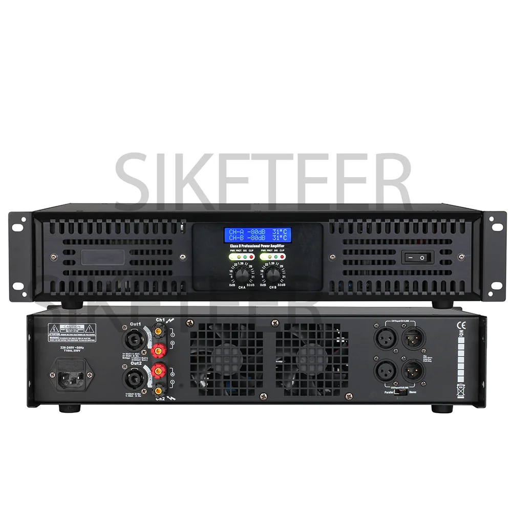 Professional digital power amplifier system 2/4*1100W suitable for bar parties, outdoor activities and stage performances