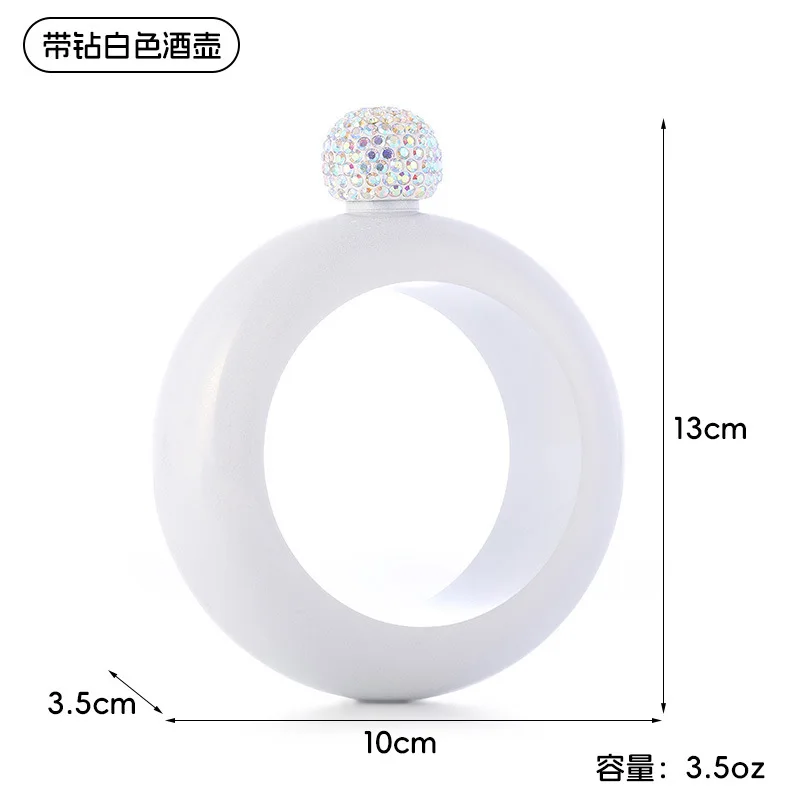 3.5oz SS اليد oring قارورة الورك مع قمع جيب قارورة الورك هدية حزمة الكحول ويسكي قارورة الورك غطاء برغي رجل هدية