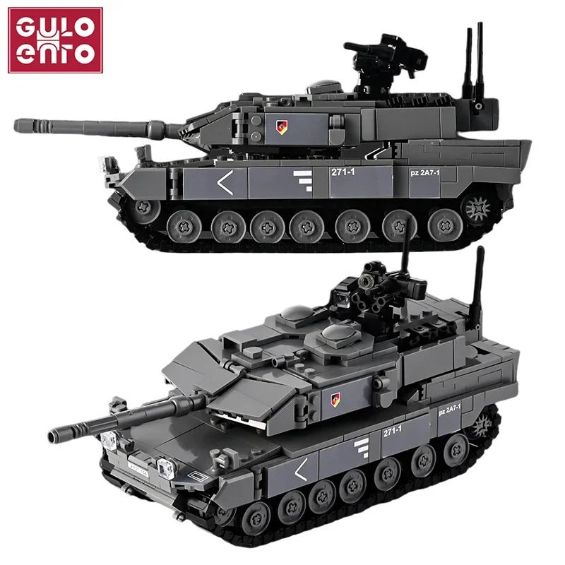 

Military Series Main Battle Tank with Soldiers Building Blocks Set Leopard 2A7+ Type 10 Tank Army Kids Toys Gifts for Boy 898pcs