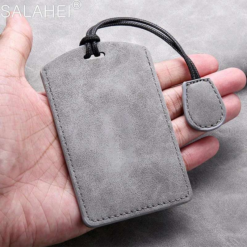 

Sheepskin Car Remote Key Case Cover Fob Protector Keyless Shell Bag For BMW Lexus Tesla Crown NFC Card Keychain Auto Accessories