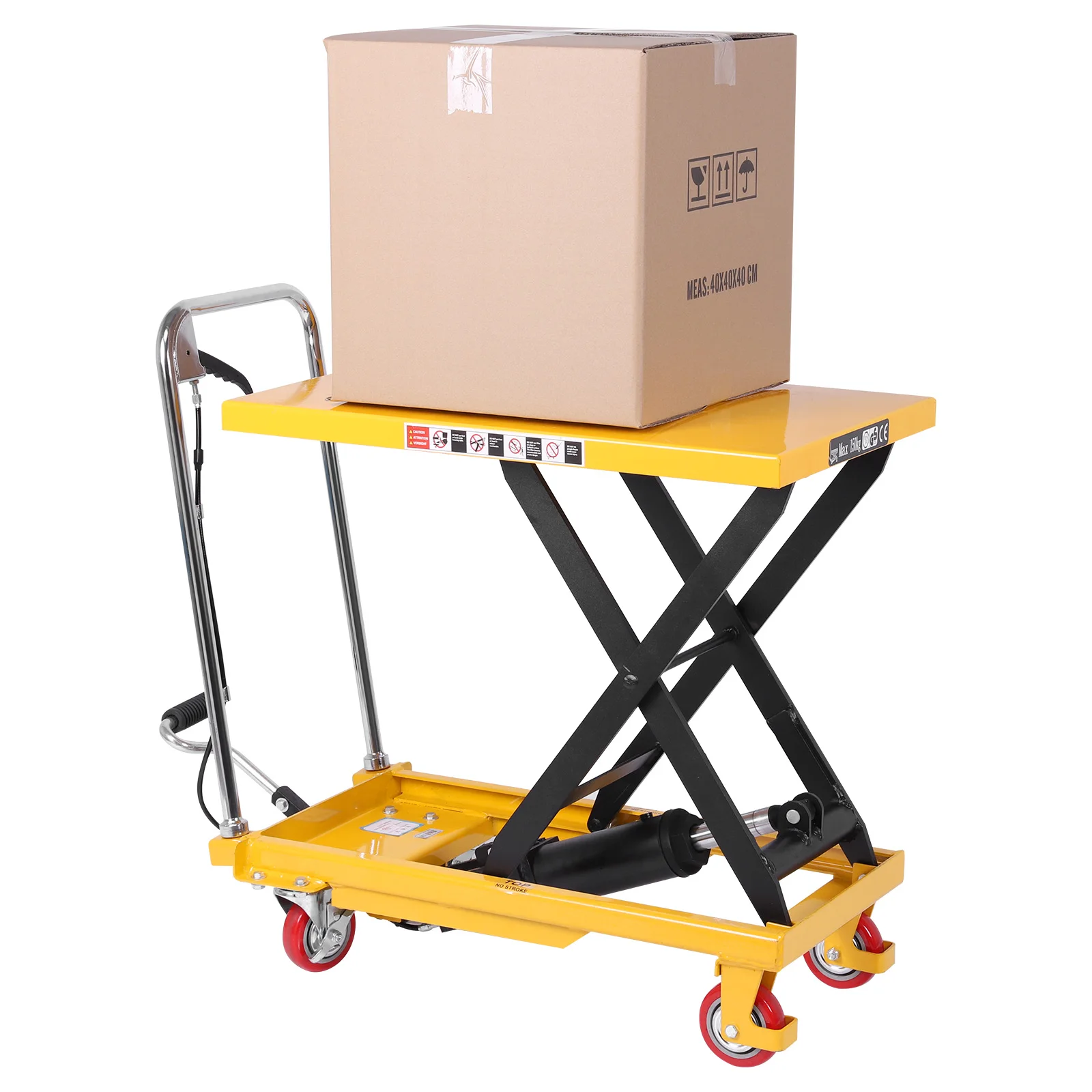 

Lift Table Cart with Lifting Table Hydraulic Lift Trolley for Material Handling