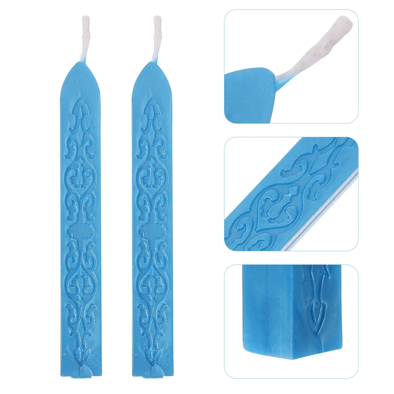 5 Buah Stik Lilin Retro Pengerjaan Luar Biasa Desain Presisi Warna untuk Segel Surat Pos Manuskrip Stik Lilin Segel