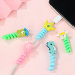 Silicone Tube Cable Protective Case Winder Cover Cord Protectors Charging Cable Holder Data Line Protector